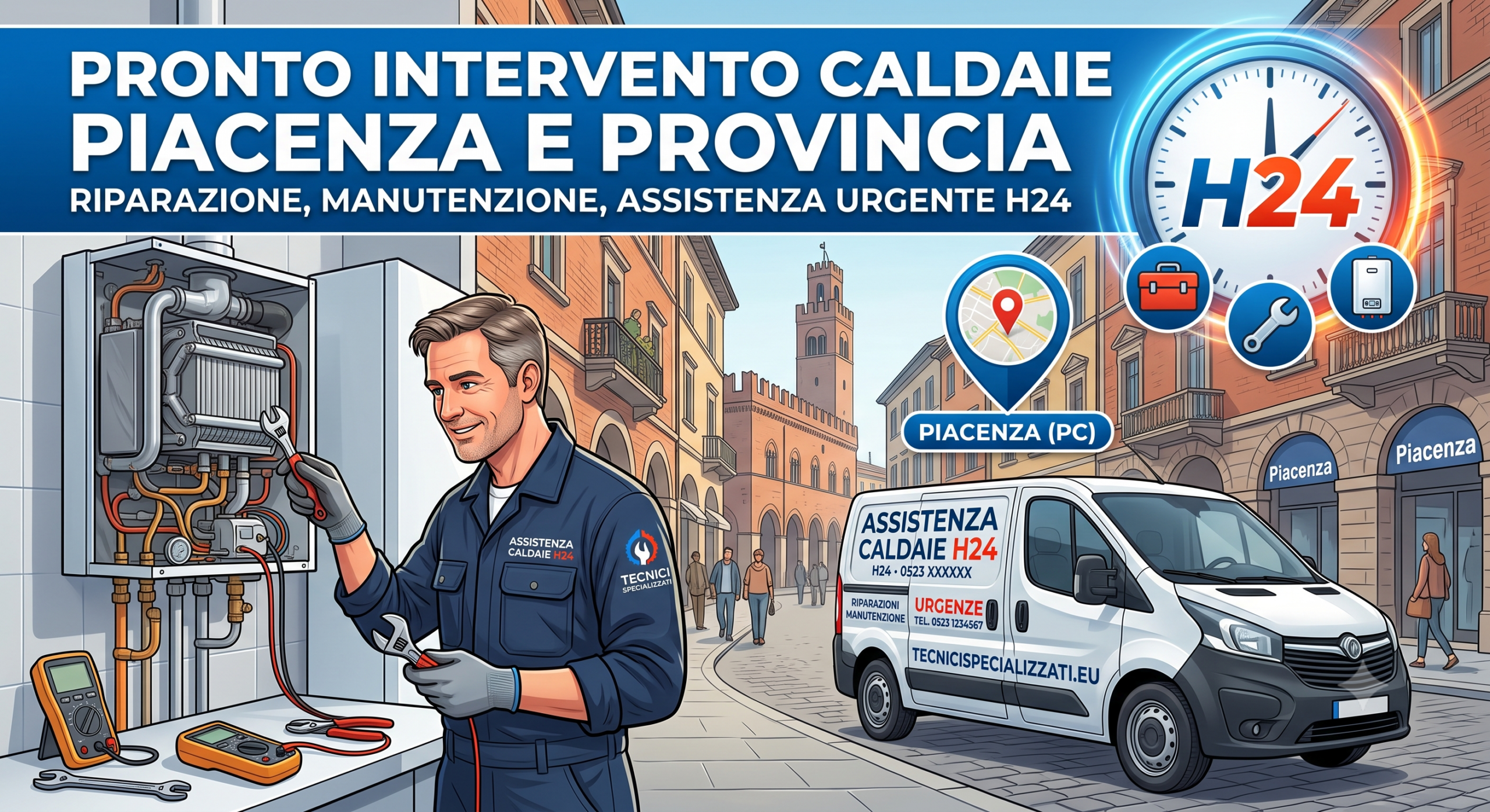 Pronto Intervento Caldaie Piacenza e Provincia Riparazione Manutenzione e Assistenza Urgente H24