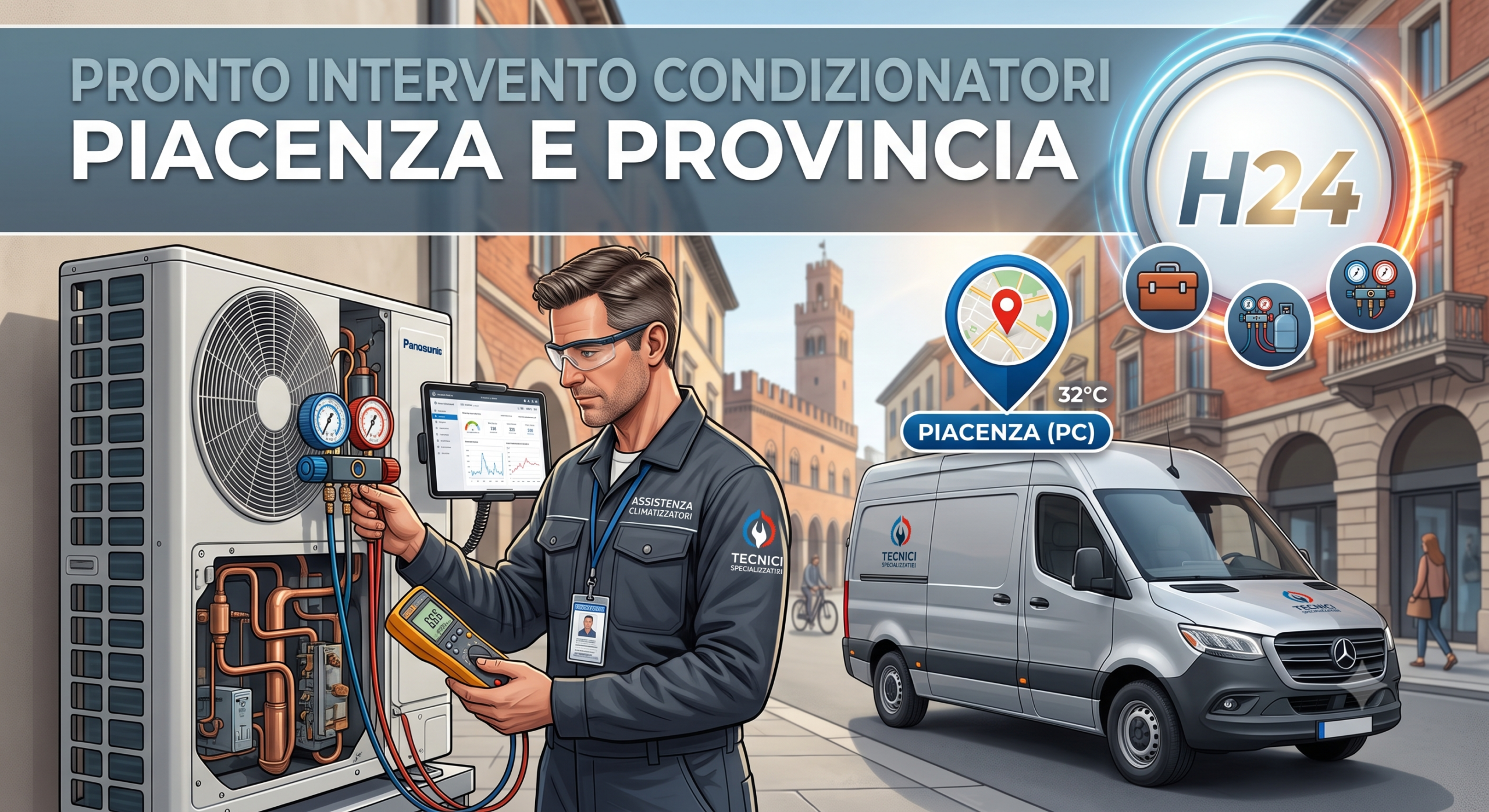 Pronto Intervento Condizionatori Piacenza e Provincia Riparazione e Assistenza Climatizzatori H24